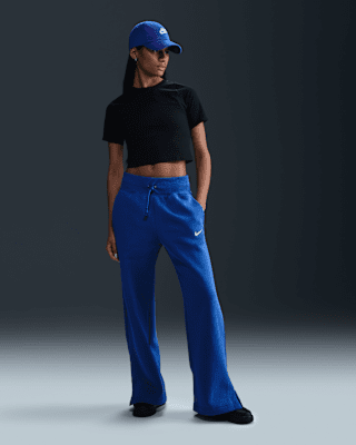 【HI FI FNK】Pantom Wide Sweatpants Nike Sportswear Phoenix Fleece Women's High-Waisted Wide-Leg